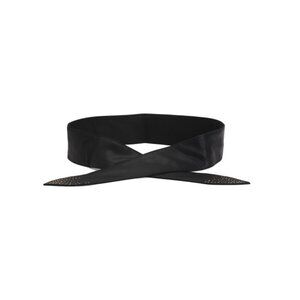 DEPECHE BLACK/GOLD Leather Waist Belt
